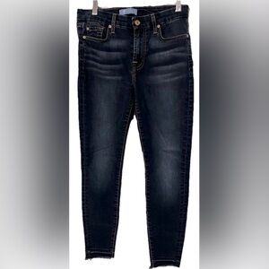 7 For All Mankind Women’s Jeans S(27) b(air) Denim Ankle Skinny Dark Wash